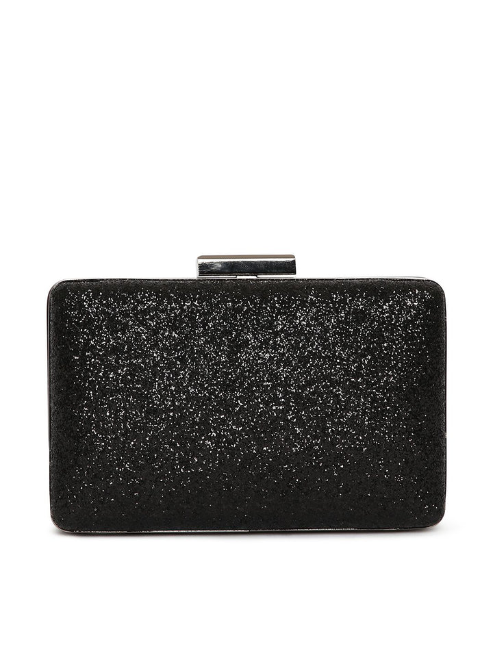 Lisa Hayden for Lino Perros Black Shimmer Box Clutch