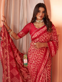 Saree mall Mirror Work Poly Cotton Designer Block Print Sarees