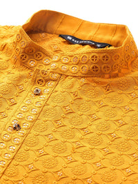 See Designs Embroidered Sequinned Kurta with Pyjamas