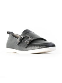 MONKSTORY Yacht Club Double Monk Slip-Ons - Black