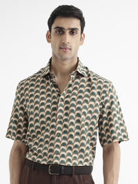 RARE RABBIT Men Printed Tokai Regular Fit Opaque Shirt