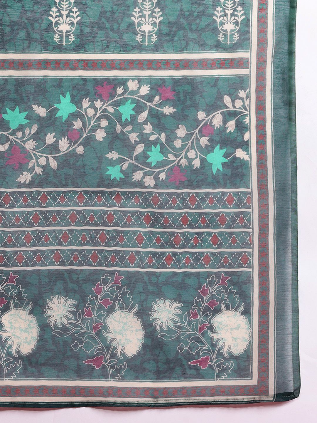 Anouk Indie Florals Printed Kurta with Trousers & With Dupatta