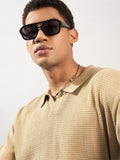 DENNISON Men Polo Collar Oversized Stretchex T-shirt