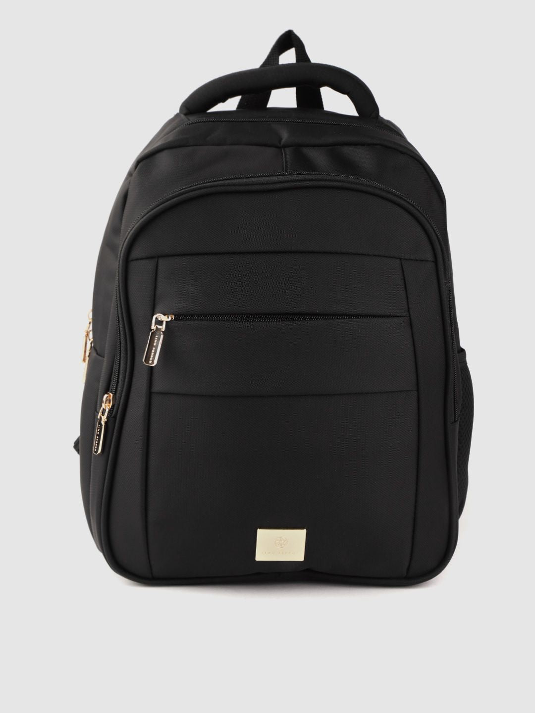 Lino Perros Women Black Solid Laptop Backpack