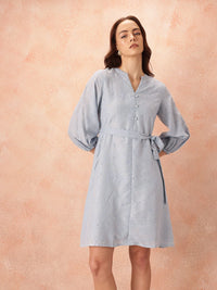 all about you Floral Embroidered A-Line Schiffli Dress