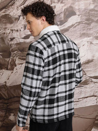 HIGHLANDER Checked Cotton Casual Shacket