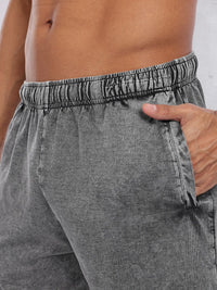 HRX by Hrithik Roshan Men Brand Logo Print Pure Cotton Washed Effect Training Shorts