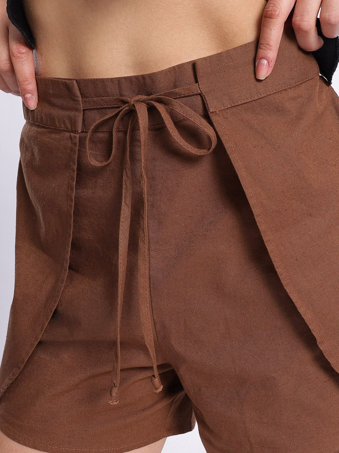 DressBerry Women The Layered Look Tie-Up Shorts
