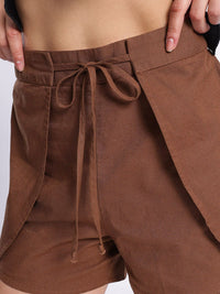 DressBerry Women The Layered Look Tie-Up Shorts
