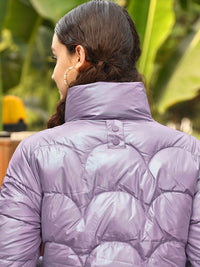 Jalan 9 wanita jaket pepejal lavender cantik