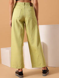 STREET 9 Women Comfort Wide Leg Clean Look Pure Cotton Jeans
