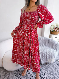 all about you Polka Dot Print Fit & Flare Dress