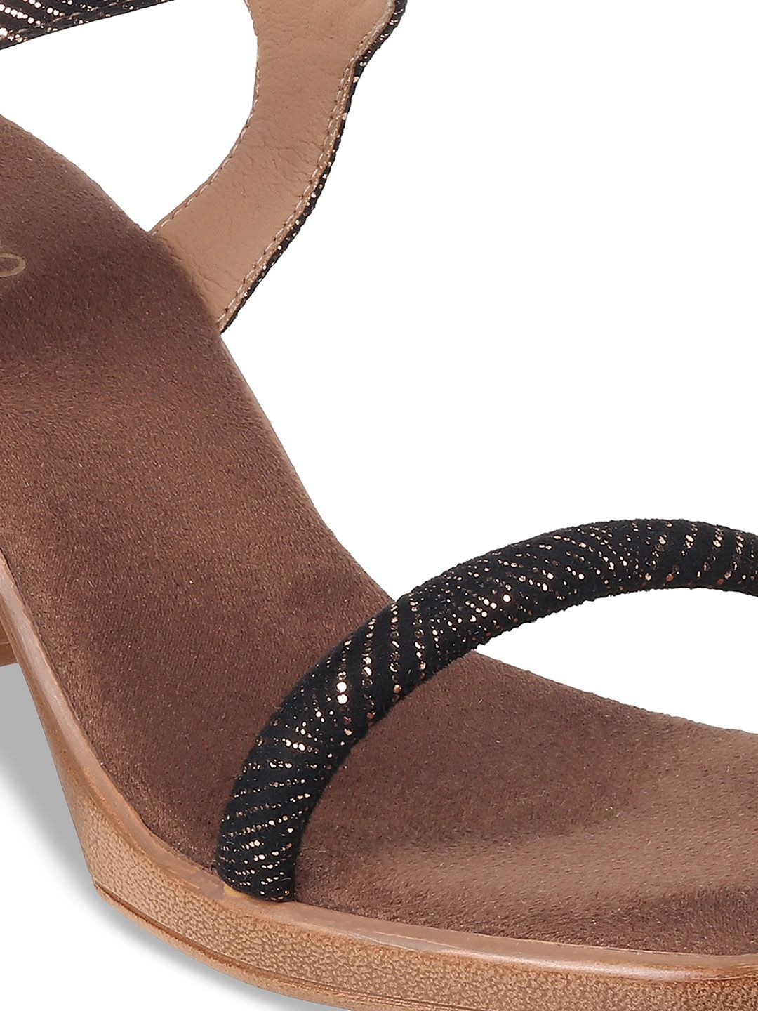 Metro Open Toe Ankle Loop Block Heels