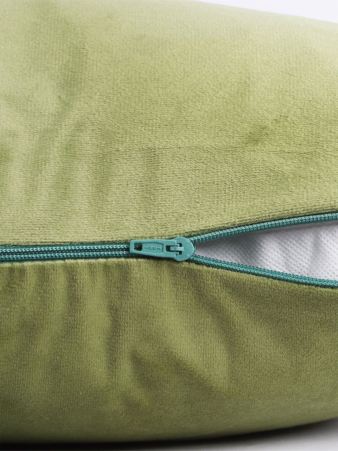 STITCHNEST Green 2 Pieces Velvet Square Cushion Covers
