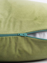 STITCHNEST Green 2 Pieces Velvet Square Cushion Covers