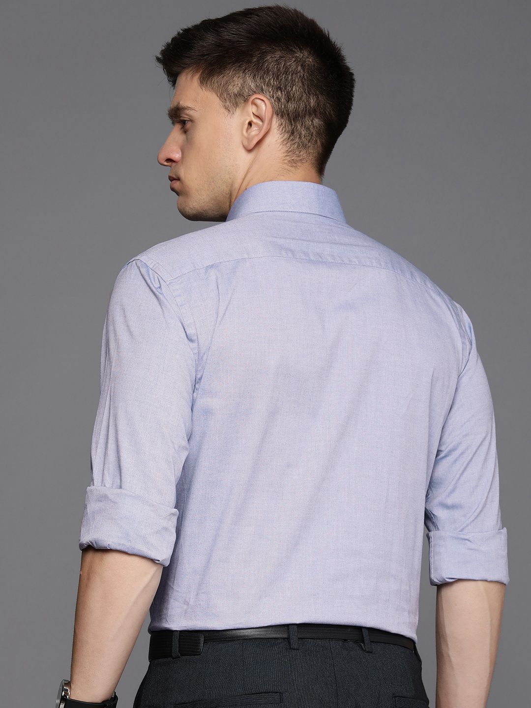 Raymond Self Design Slim Fit Pure Cotton Formal Shirt