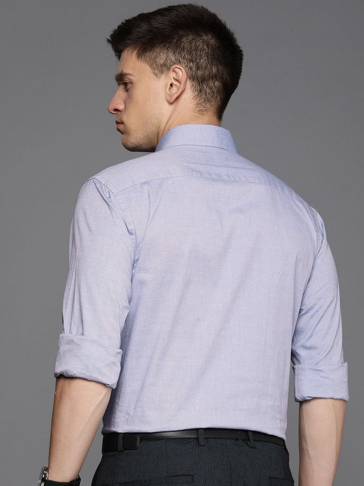 Raymond Self Design Slim Fit Pure Cotton Formal Shirt