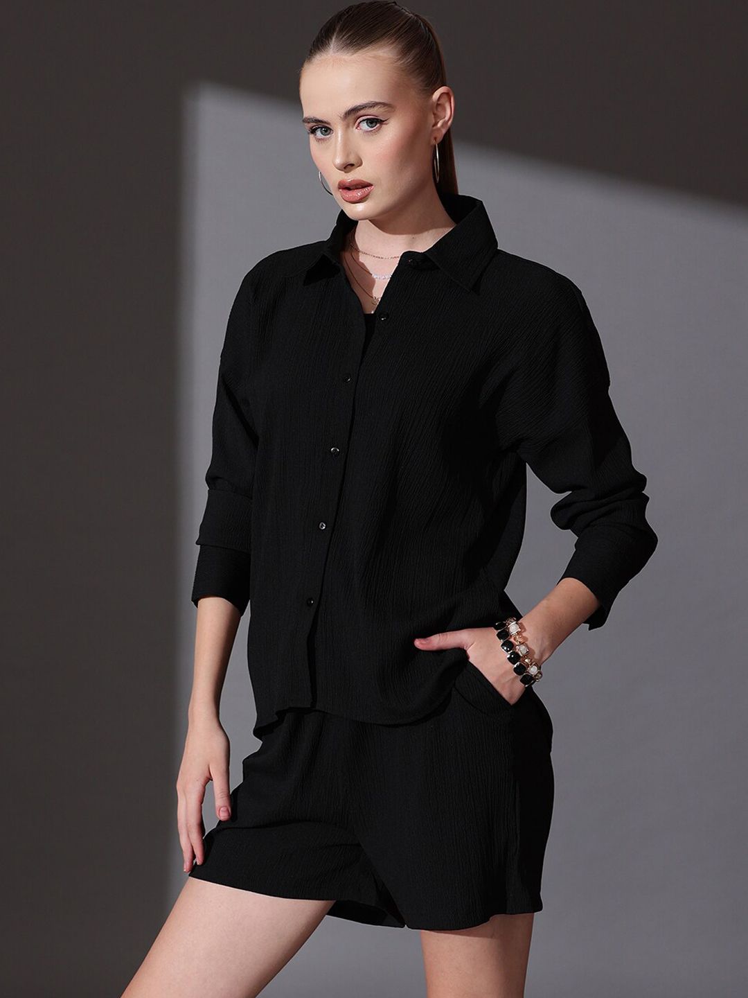 KLOTTHE Women Plus Size Self Design Woollen Bath Robe With Belt