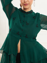 Antheaa Embellished Top & Trouser