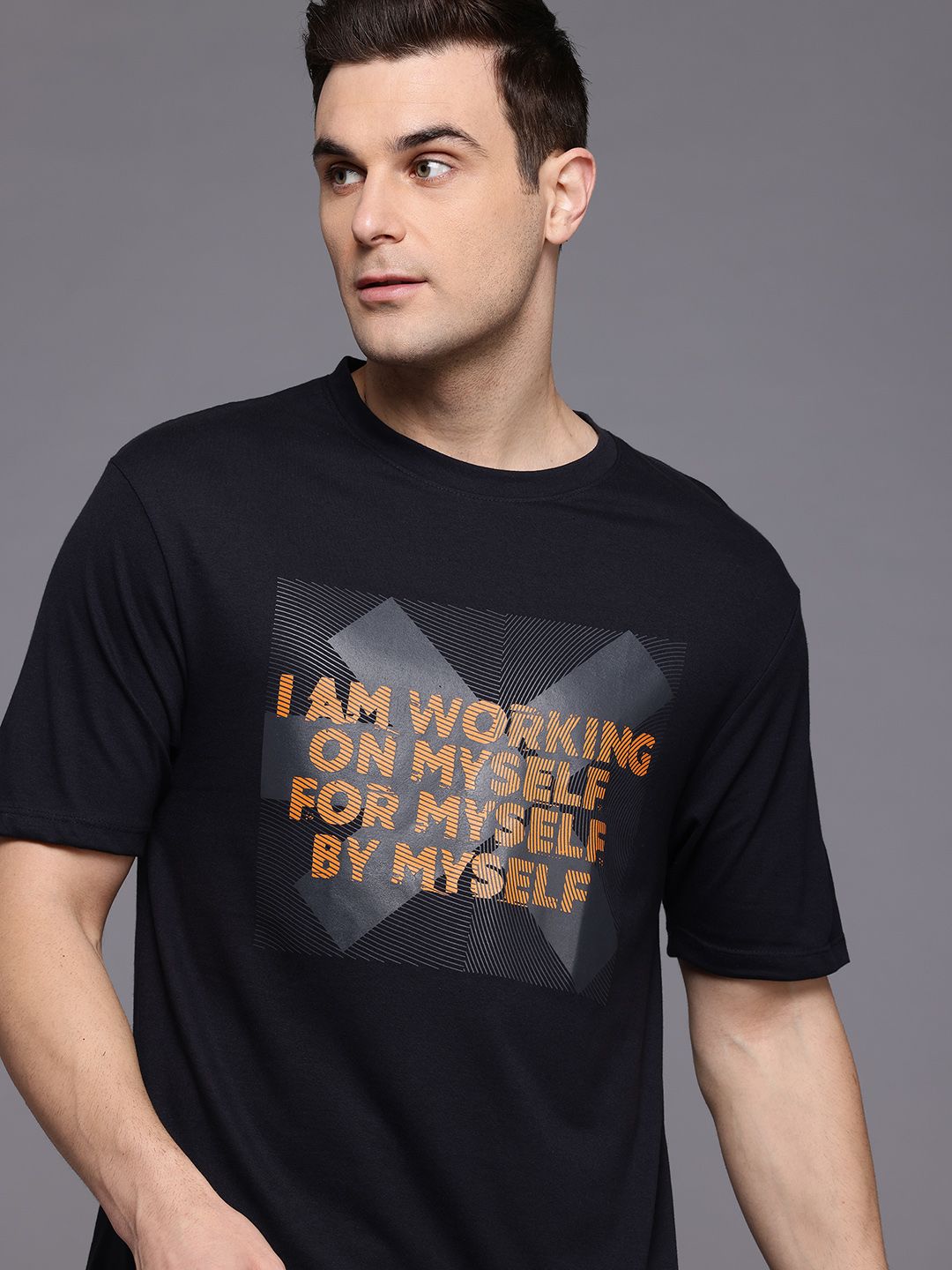 HRX by Hrithik Roshan Men Brand Logo Printed T-shirt