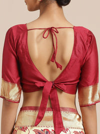 Saree mall Red & Golden Woven Design Banarasi Saree