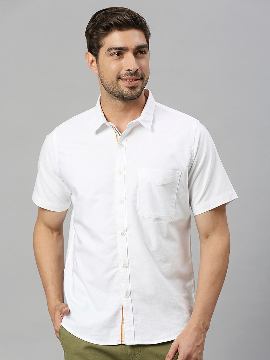 Thomas Scott Pure Cotton Spread Collar Slim Fit Casual Shirt