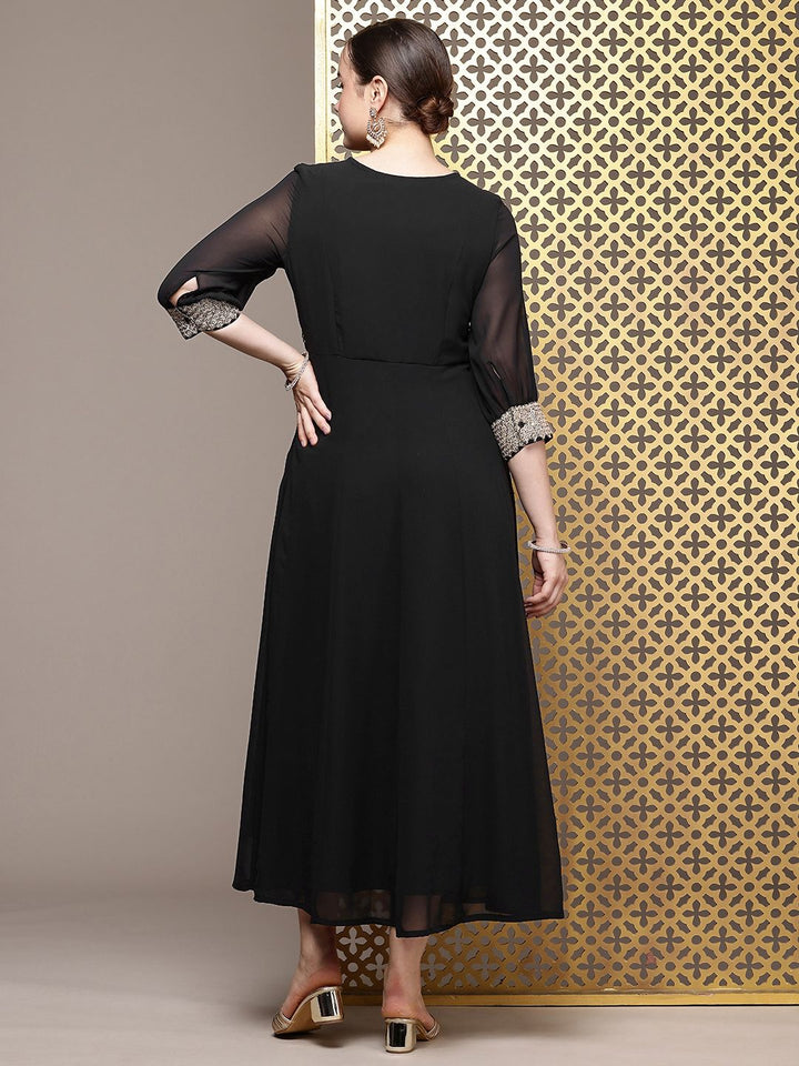 House of Pataudi Embellished A-Line Jashn Midi Party Dress
