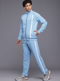 HRX by Hrithik Roshan Striped Detail Rapid-Dry Running Zip-Up Tracksuit