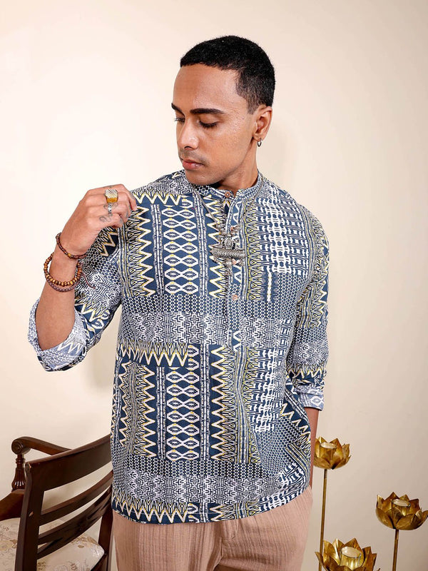 The Indian Garage Co Men Slim Fit Indie Printed Resortwear Shirt