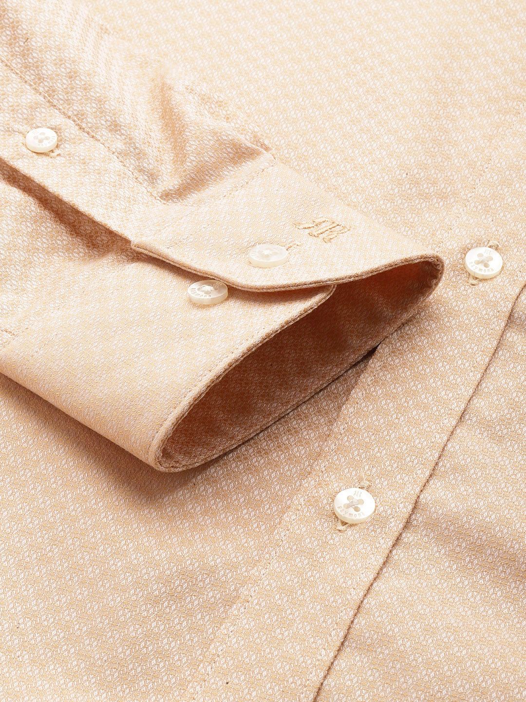 Raymond Slim Fit Self Design Textured Pure Cotton Formal Shirt