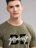 ADRO Men Typography Printed Applique T-shirt