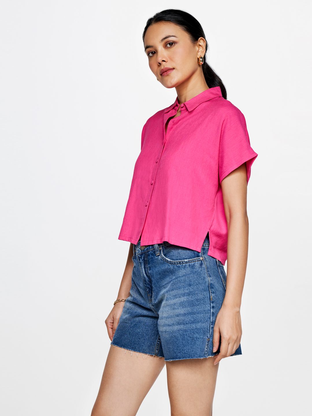 AND Crop Shirt Style Top