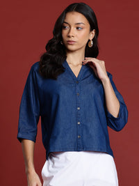 all about you Chambray Boxy Casual Shirt