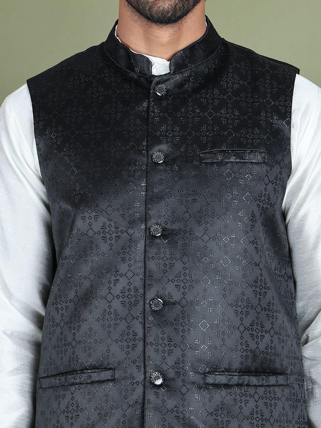 Anouk Men Woven Design Nehru Jacket