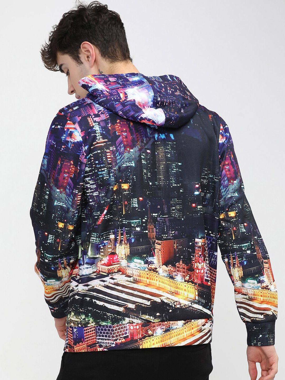 HIGHLANDER Men Multi Printed Hooded Sweatshirt