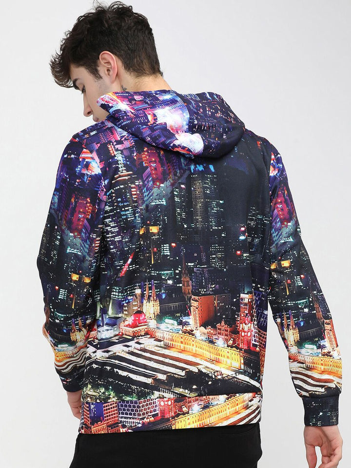HIGHLANDER Men Multi Printed Hooded Sweatshirt