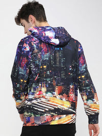 HIGHLANDER Men Multi Printed Hooded Sweatshirt