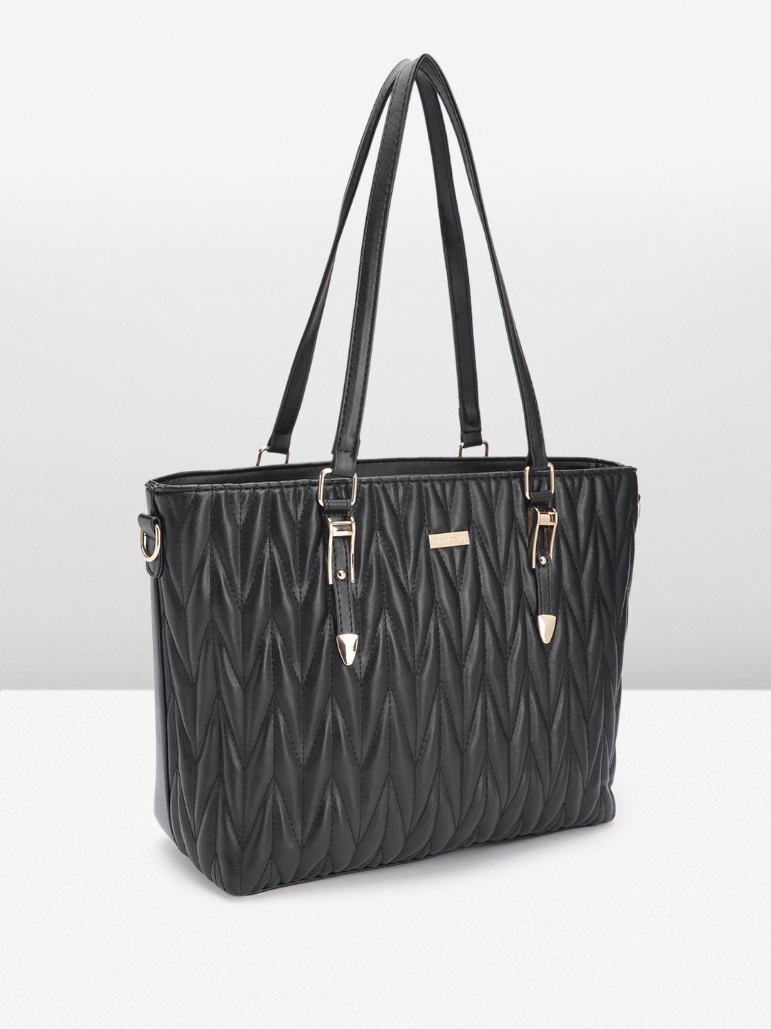 DressBerry Structured Quilted Shoulder Bag