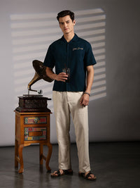 Eszett Elite Society Overized Boxy Fit Cuban Collar Cotton Shirt