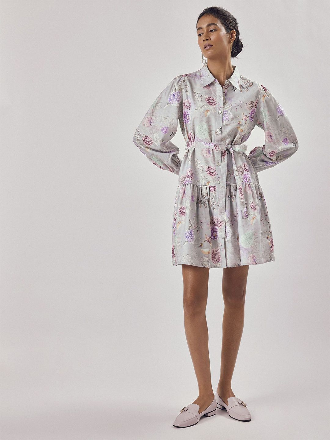 The Label Life Floral Print Shirt Dress