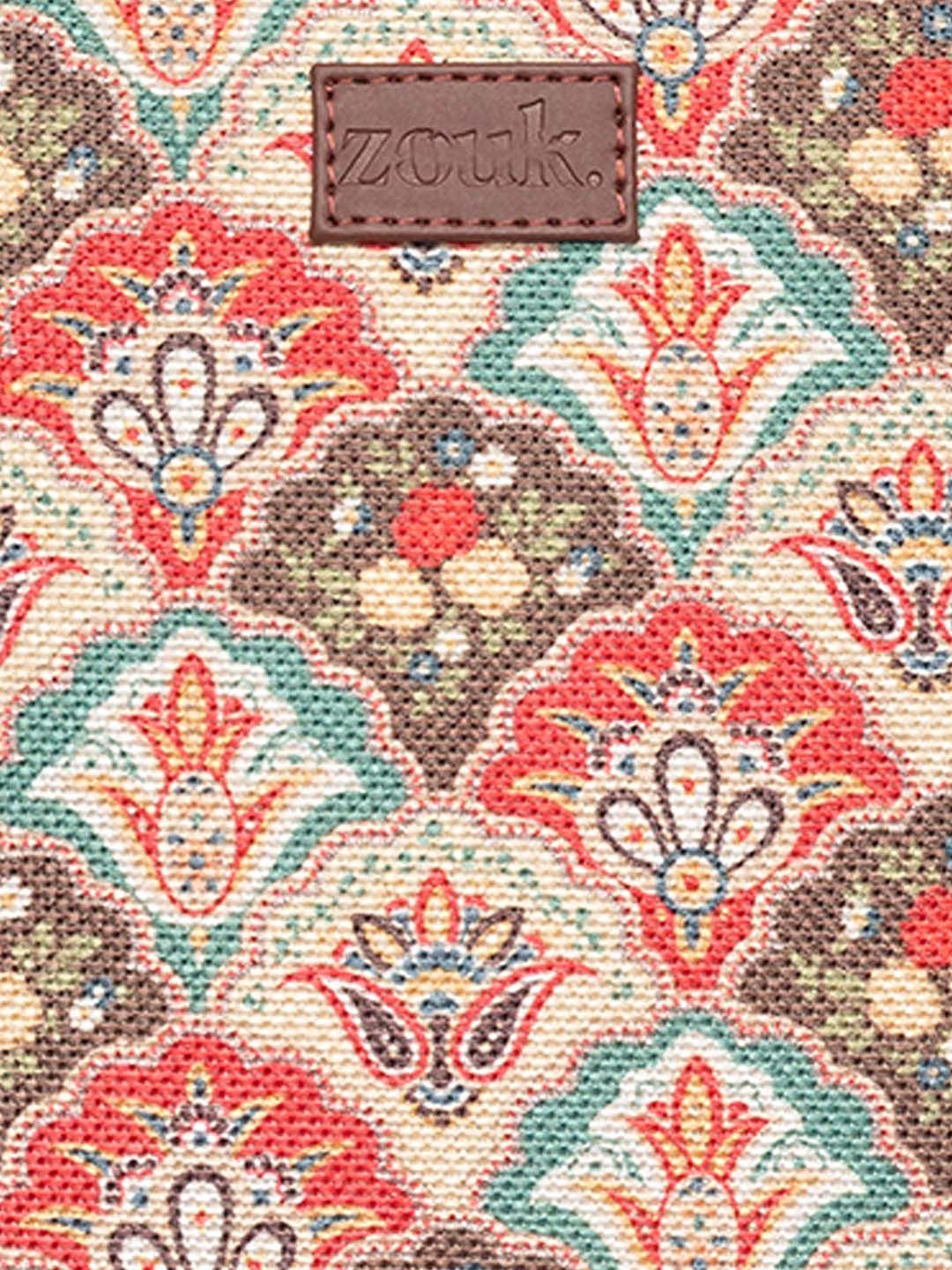 ZOUK Women Multicoloured Ethnic Motifs Printed Laptop Bag