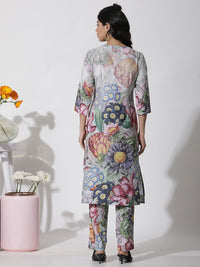 W Floral Printed Regular Pure Cotton Kurta With Trousers