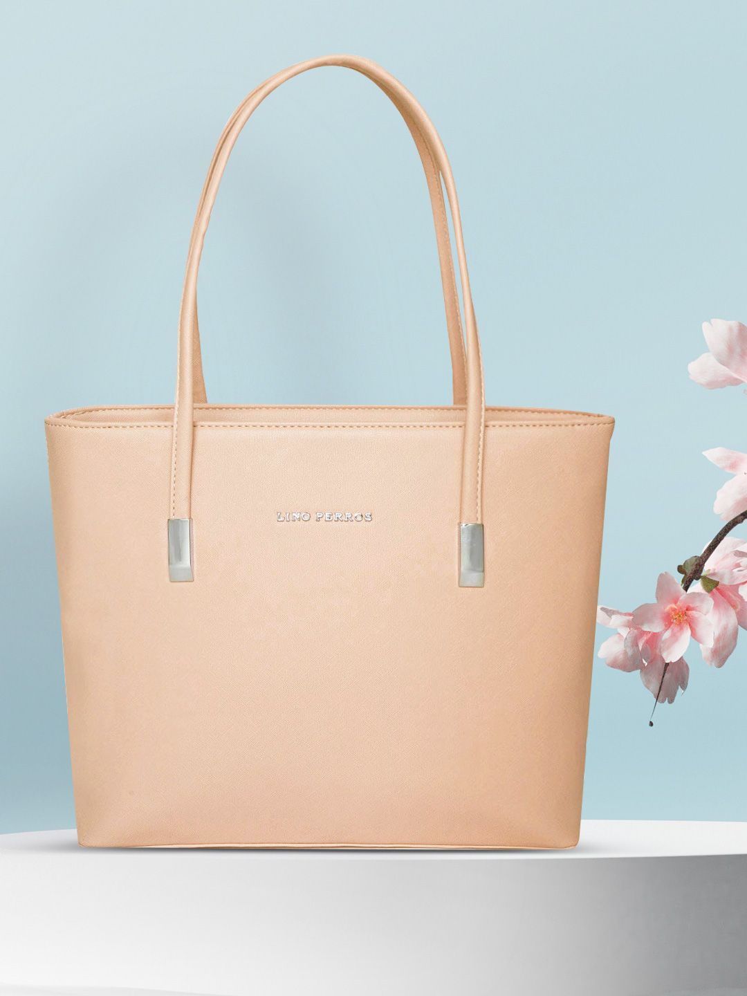 Lino Perros Beige Solid Shoulder Bag