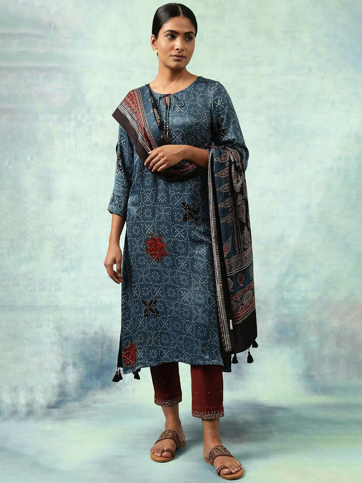 W The Folksong Collection Ethnic Motifs Printed Kurta