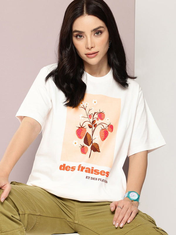 DILLINGER Printed Oversized Pure Cotton T-shirt