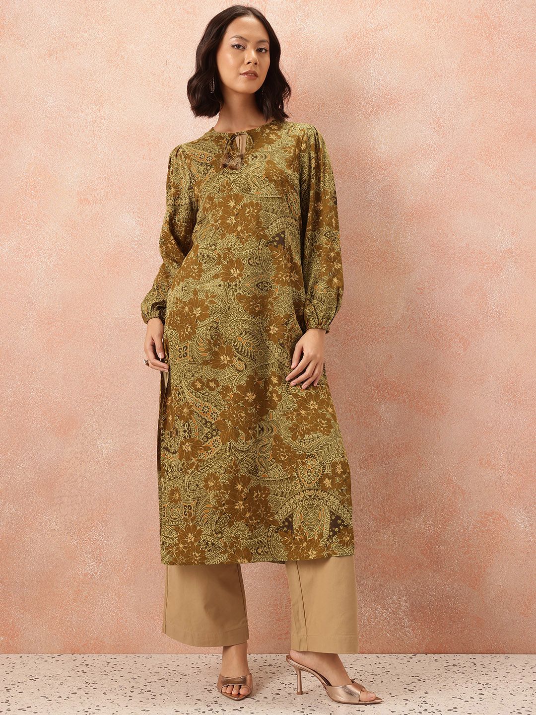 all about you Printed Straight Kurta