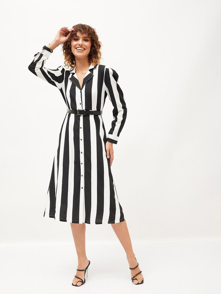SASSAFRAS Black Striped A-Line Dress Myntra International SASSAFRAS Black Striped A-Line Dress Myntra International