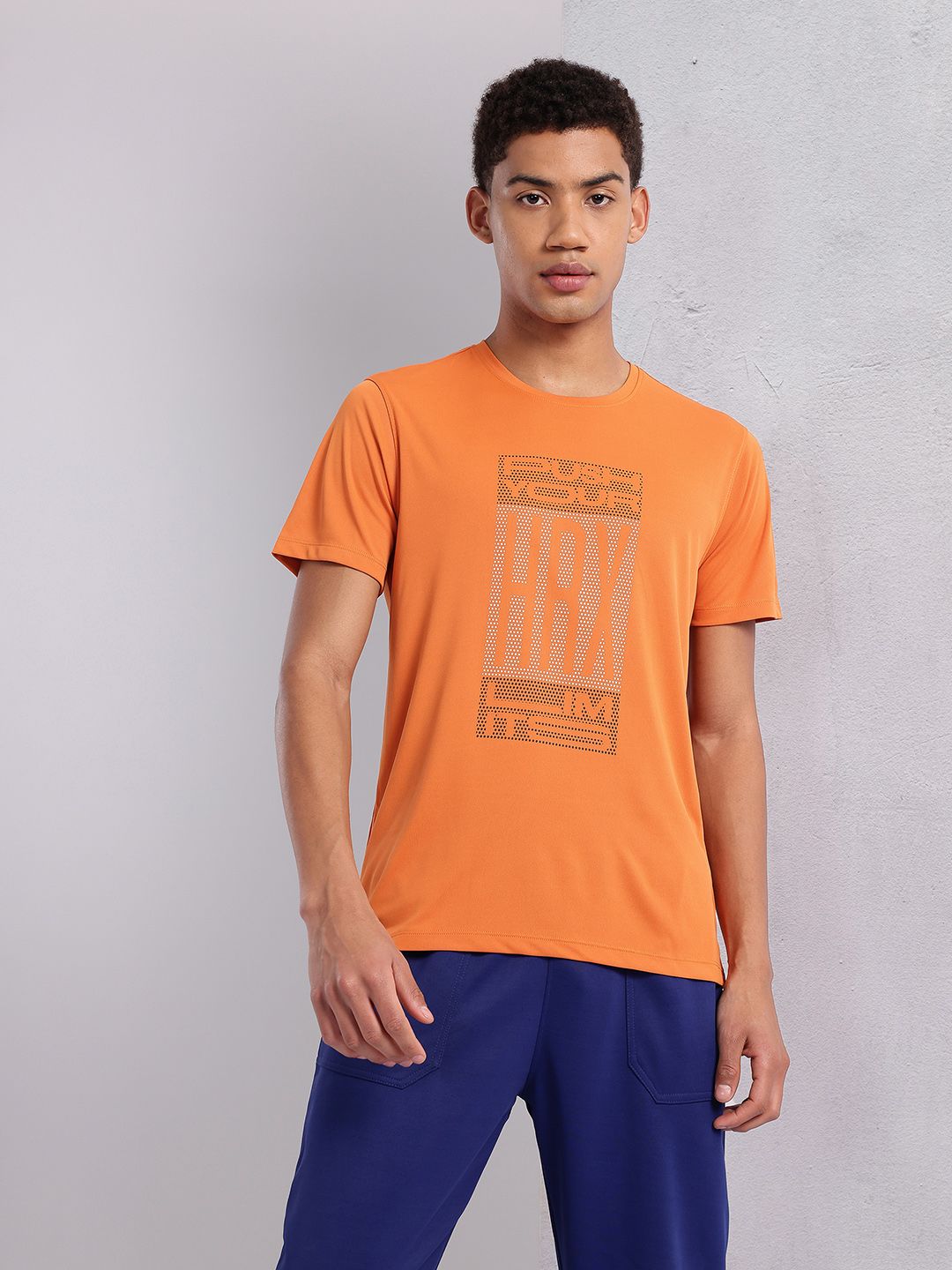 HRX by Hrithik Roshan Brand Logo Printed Training T-shirt