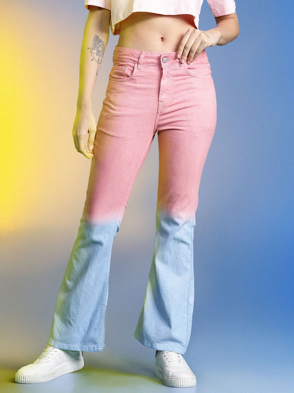 DressBerry Women Bootcut Fit Dyed Stretchable Jeans