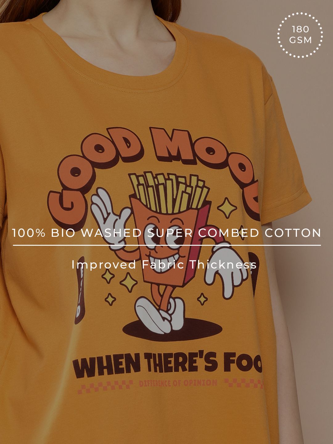 Difference of Opinion Printed Pure Cotton Boxy T-shirt